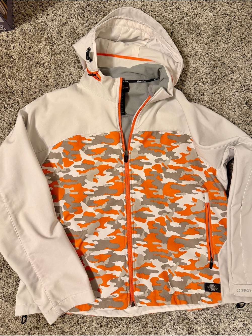 Dickies Cream & Orange Camo Utility Jacket